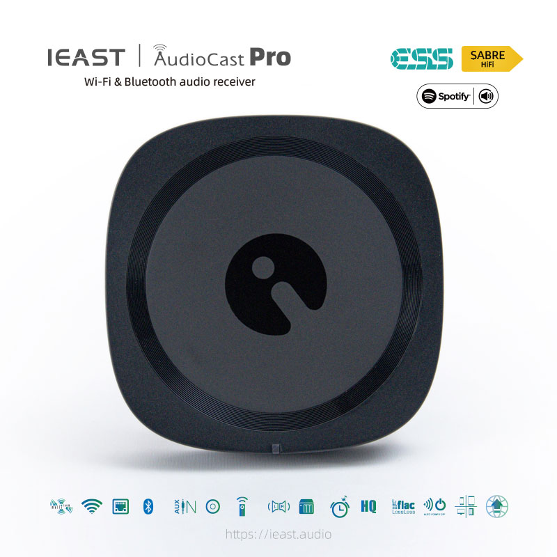 IEAST AudioCast Pro M50 Wireless WiFi audio receiver multi room airplay Bluetooth 5.0 music box hifi system tidal pando. 