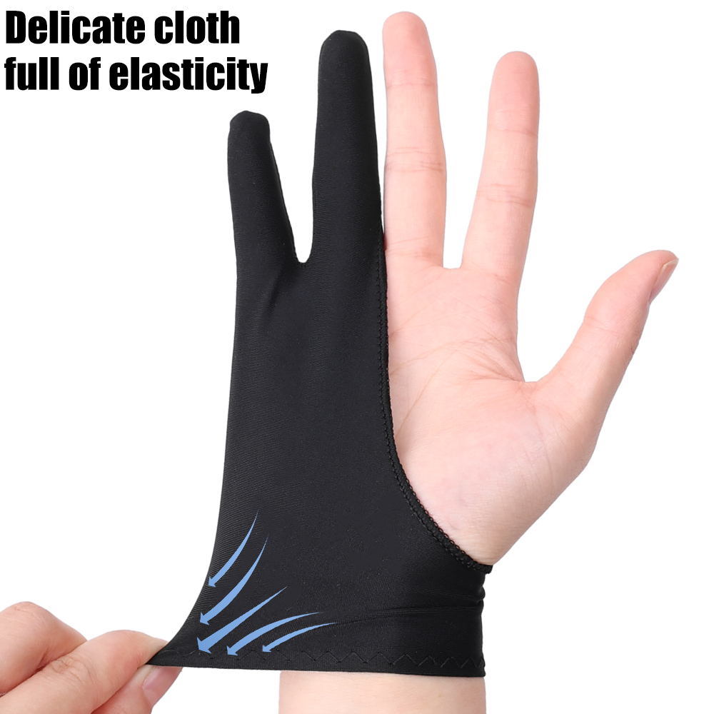 1/2Pcs Two-finger Painting Gloves XS/S/M/L Anti-touch Anti-pollution Hand Glove For Universal Drawing Double Finger Gloves. 