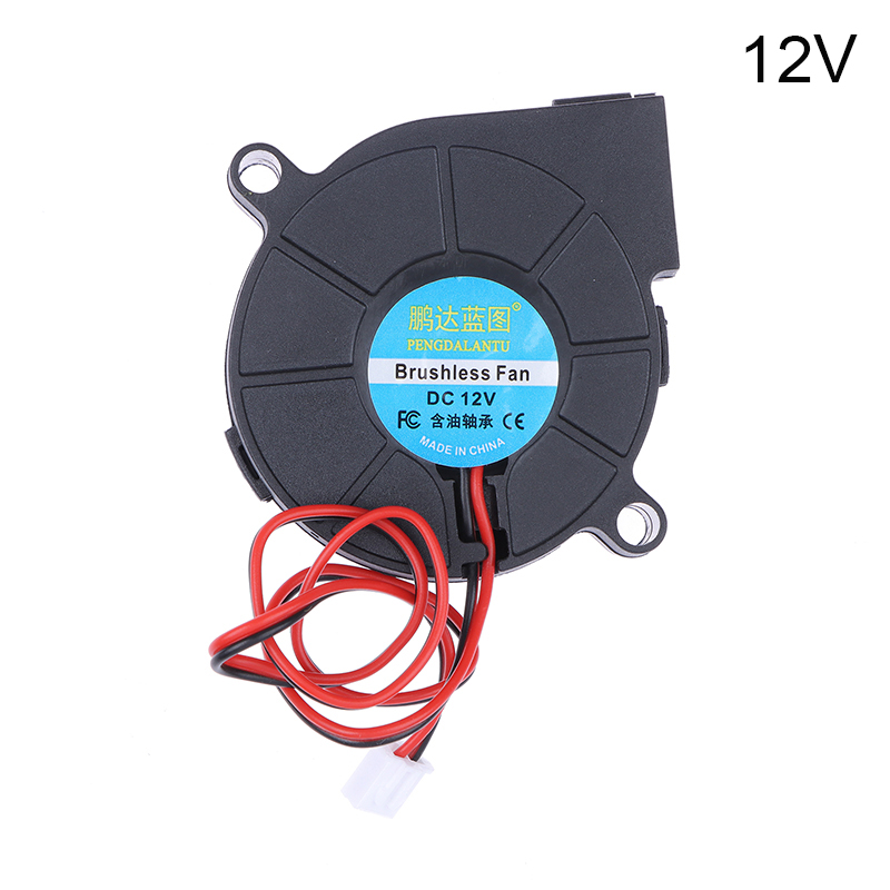 DC 5V 12V 24V 5015 Turbo Fan Blower Extruder Radiator Diameter 5CM ...