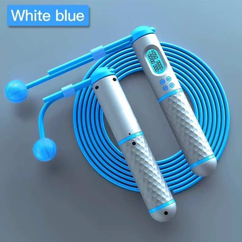 2 In 1 Multifun Skipping Rope With Digital Counter Speed Professional Ball Bearings And Non-slip Handles Jumps And Calorie Count. 
