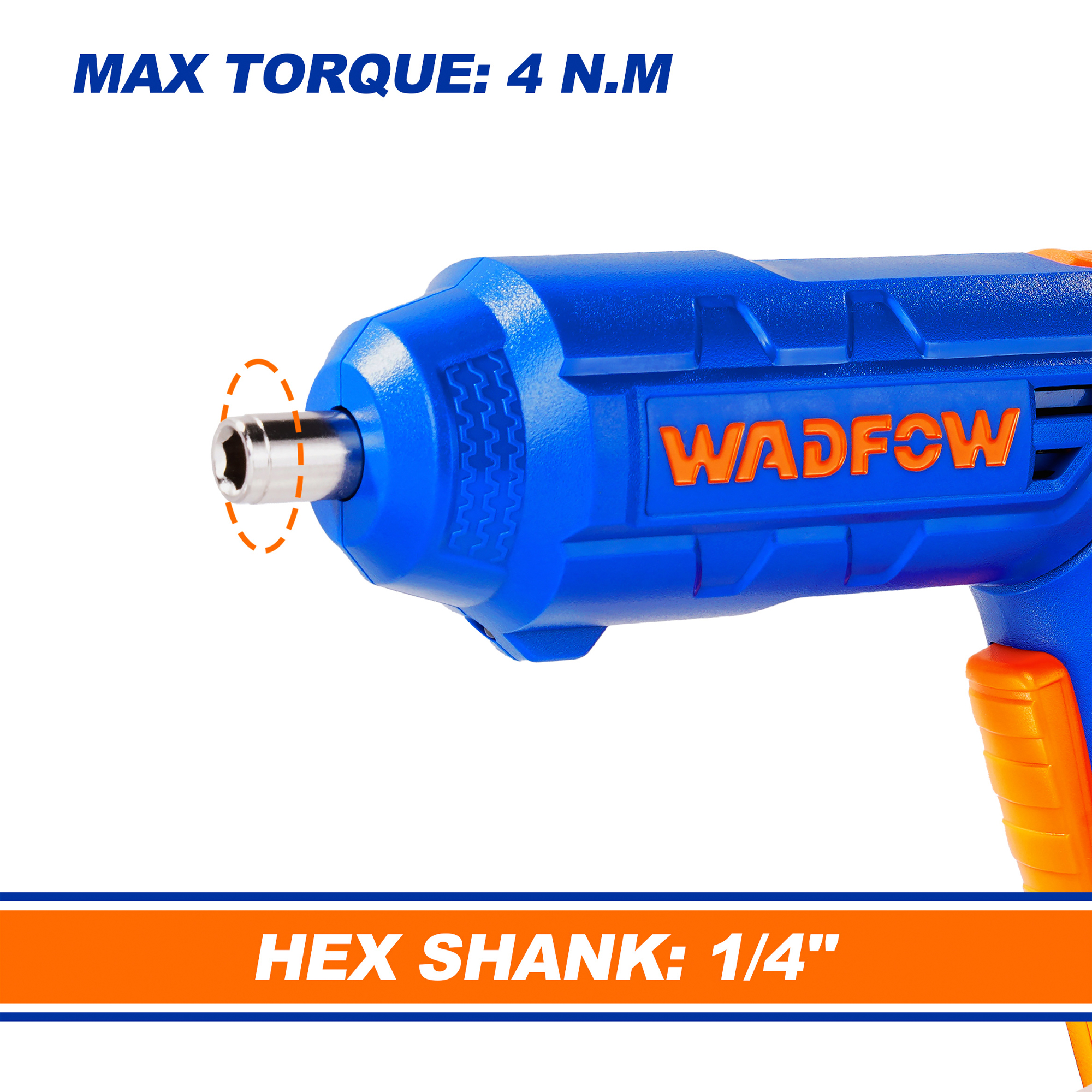 WADFOW Cordless Screwdriver,Rechargeable Power Drill Driver Set, 4N.m Max Torque, 240RPM, Srew Gun for Home Use, with Cr-V Drill Bits WCV4415. 
