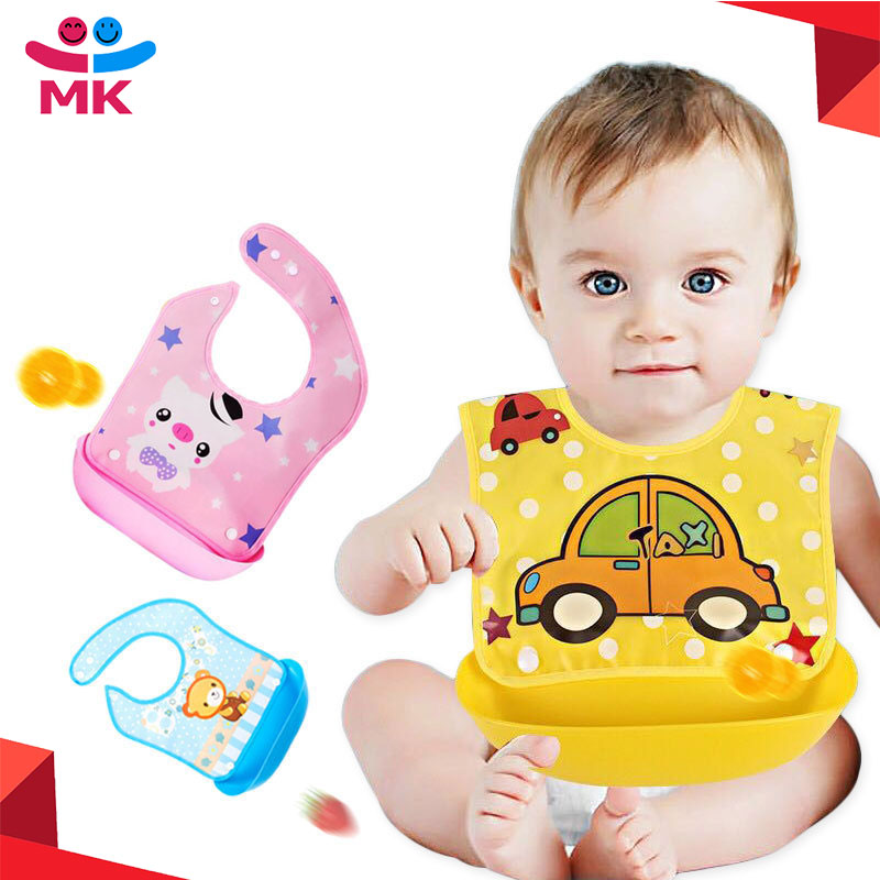 Multi Color Baby Eating Smock Adjustable Thin Bibs for Boys and Girls Waterproof Baby Reverse Dressing Children's Painting Clothes