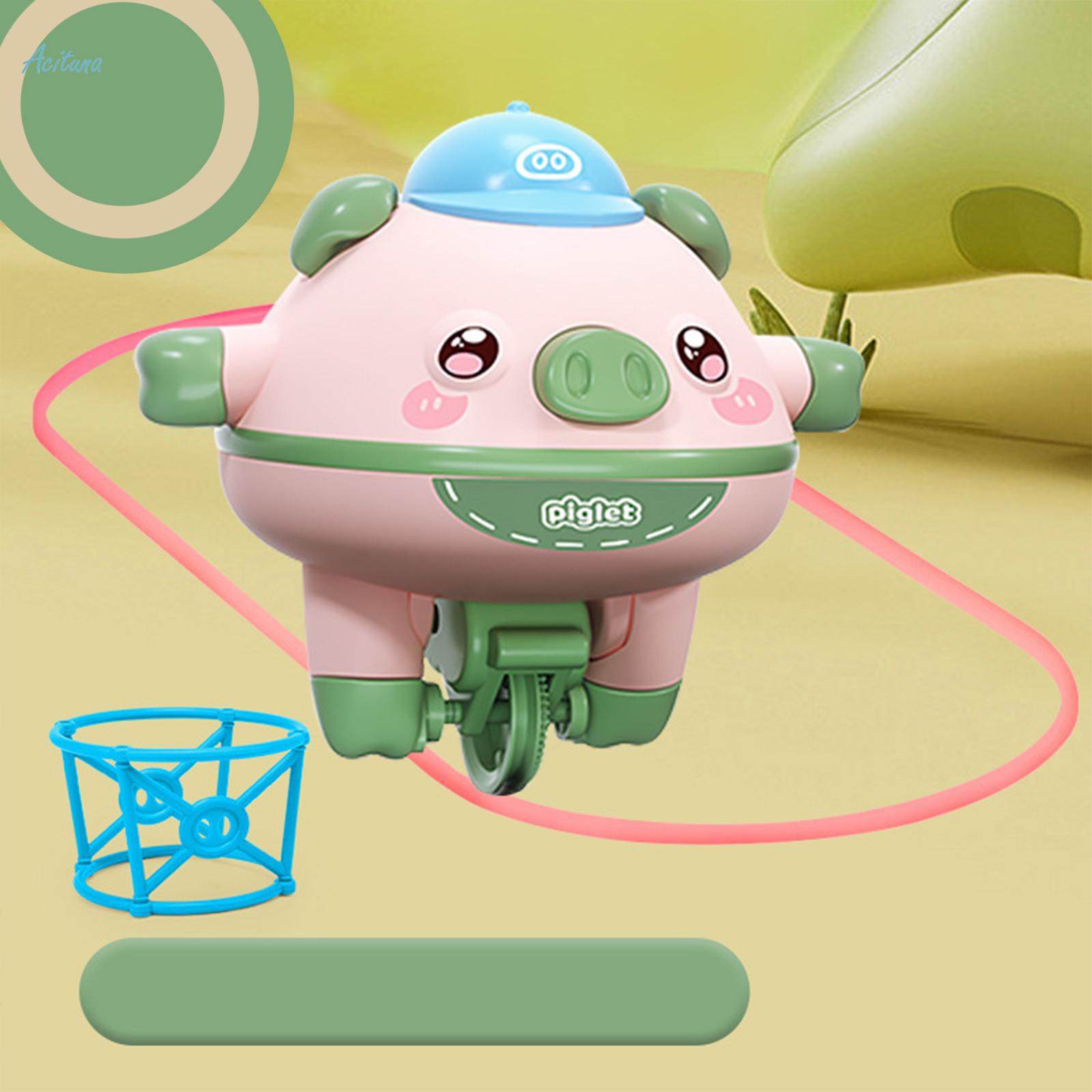 Novelty Tightrope Walking Tumbler Gyro Unique Interactive Toy Creative Unicycle Toy Pig Walking. 