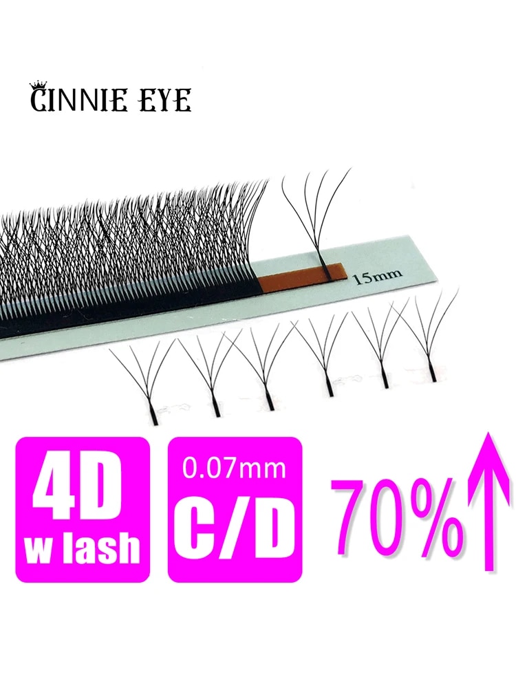 4D W Eylash Extension 5D 3D Russia Volume W Lash Fluffy Premade Fans Clover Mink Faux Cil Lashes Dolly Hybrid Eyelash 3D Cilios Abandon Abandon. 