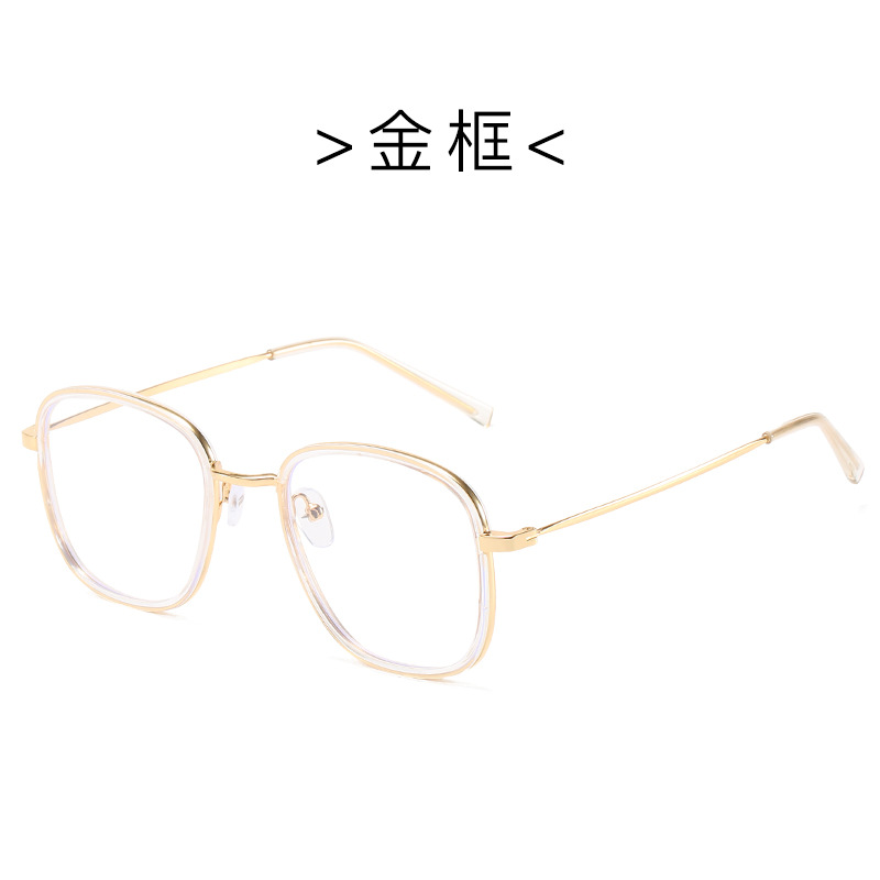 Korean version of artistic student eyeglass frame anti blue light radiation flat lens for women can be paired with myopia glasses, finished 50-600 degrees. 