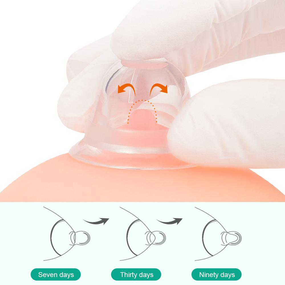 （NEW）NEW 1 Pair/Set Silicone Niple Corrector Nip Ple Pullers For Flat Inverted Nip Please Breastfeeding Aid. 