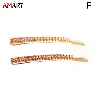 1 Pair Women Shining Hair Clips Hairpins Lady Barrette Hair