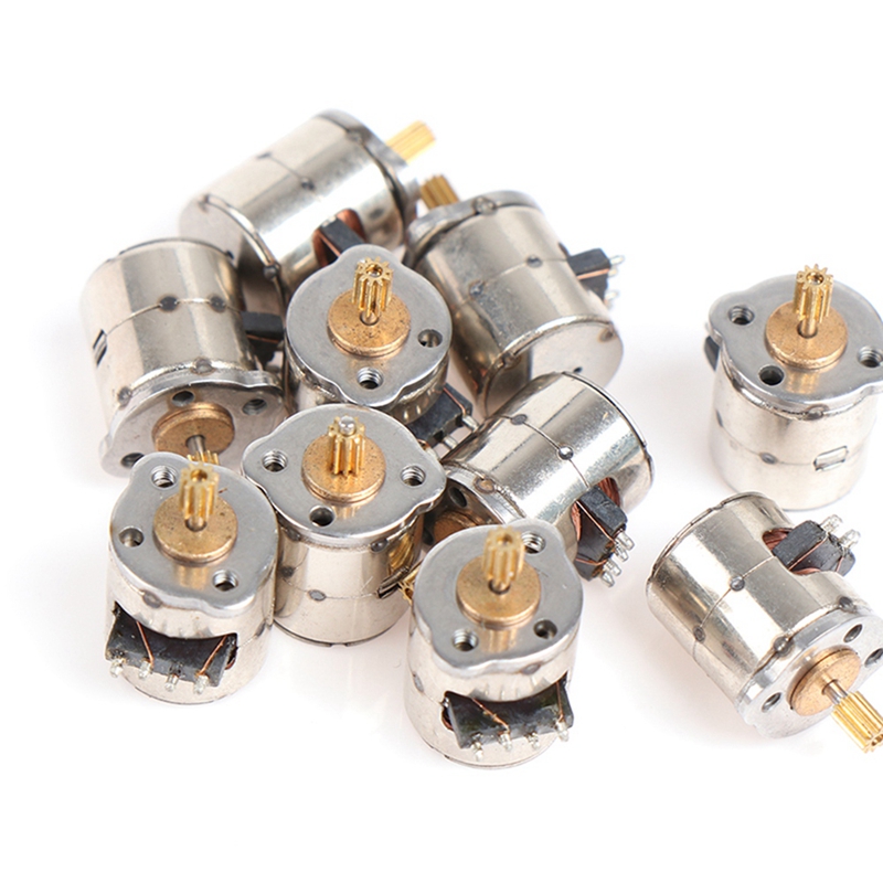 10Pcs/Pack Mini 2-Phase 4-Wire Stepper Motor Miniature Stepper with Gear Small Tiny Mini Motor Toy Engine DIY. 