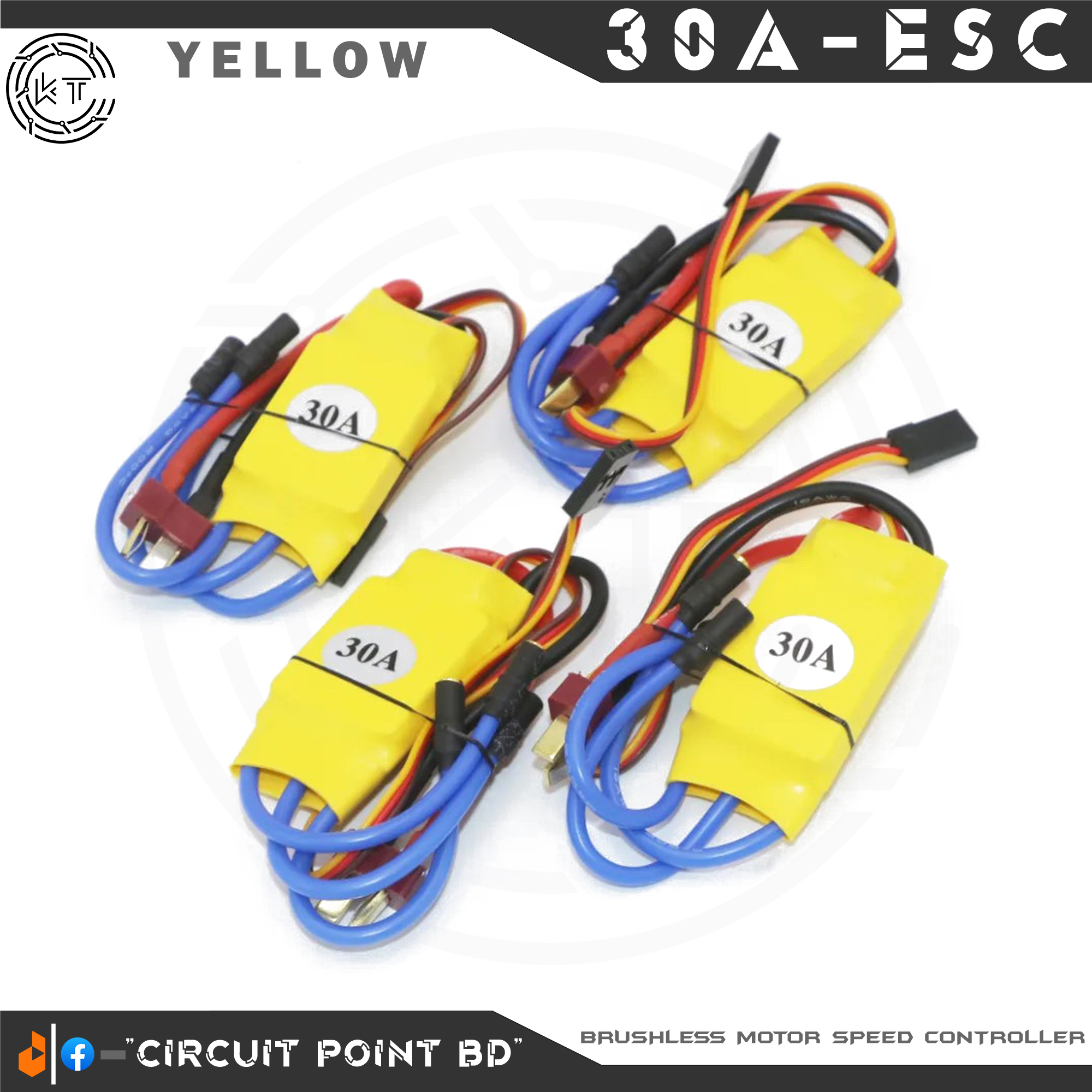 ESC 30A Yellow for Drone/Plane Speed Controller Brushless DC Motor Electronic Speed Controller for Brushless DC Motor Multicopter/Airplane/Drone/RC Car. 