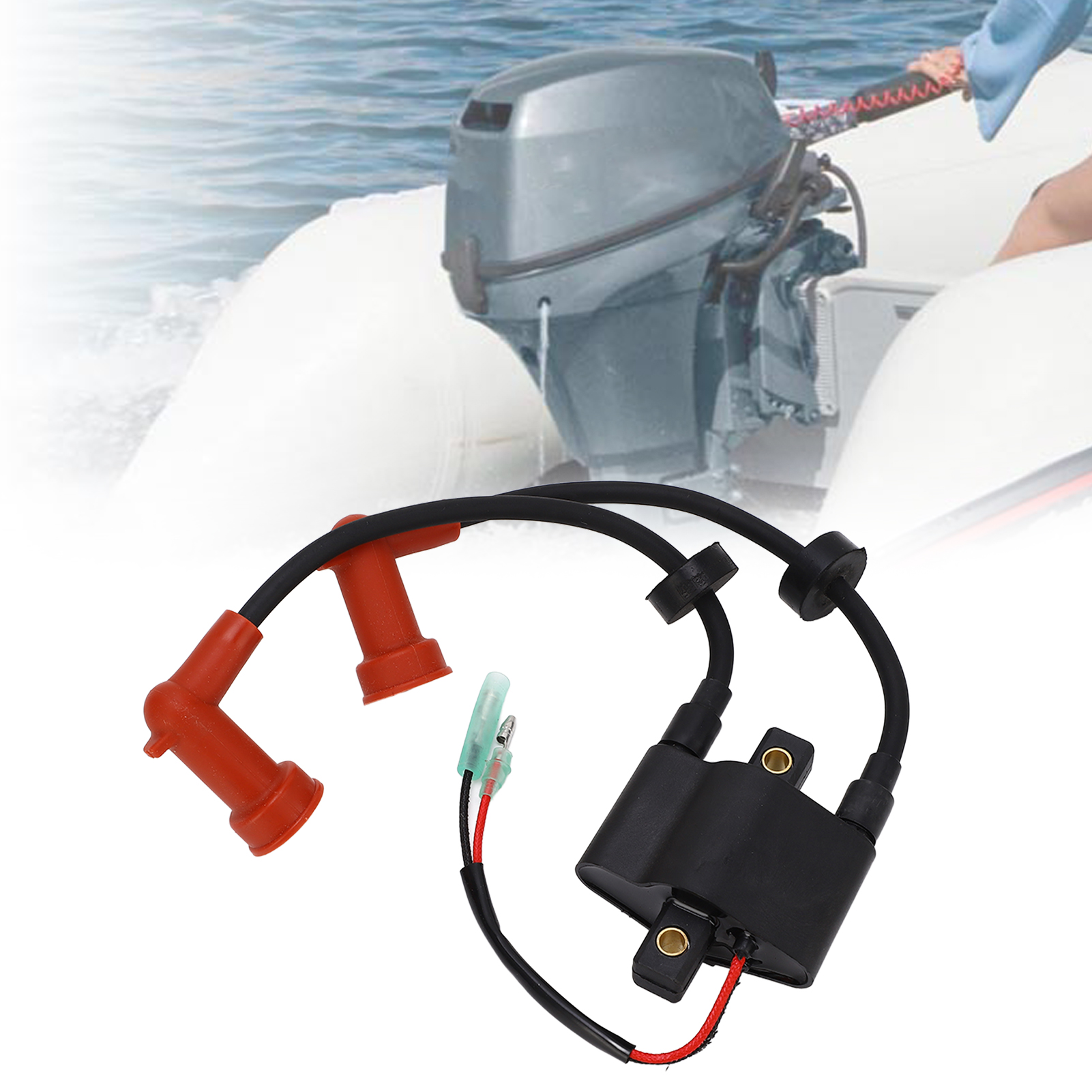Ignition Coil, Vibration Resistant Outboard Ignition Coil Perfect Fit 6B4 85570 00 for 9.9D 15D 2 Stroke Outboard Engine. 