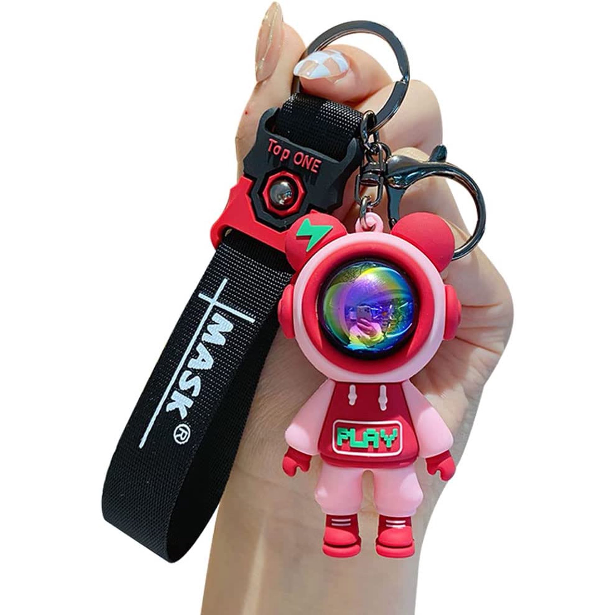 Astronaut Bears Key Chains Ring Fashion Cute Animal Bag Key ring Holder ...