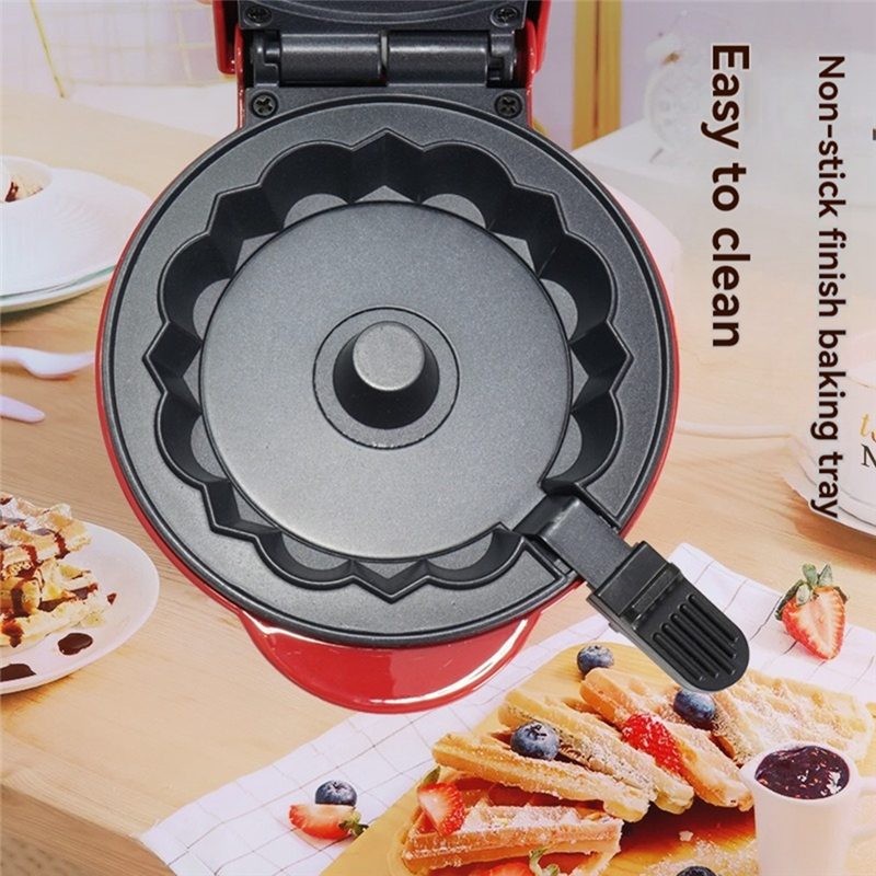 Mini Cake Maker Double-Sided Heating Portable Bundts Cake Maker Electric Cupcake Maker for Breakfast Snacks EU Plug. 