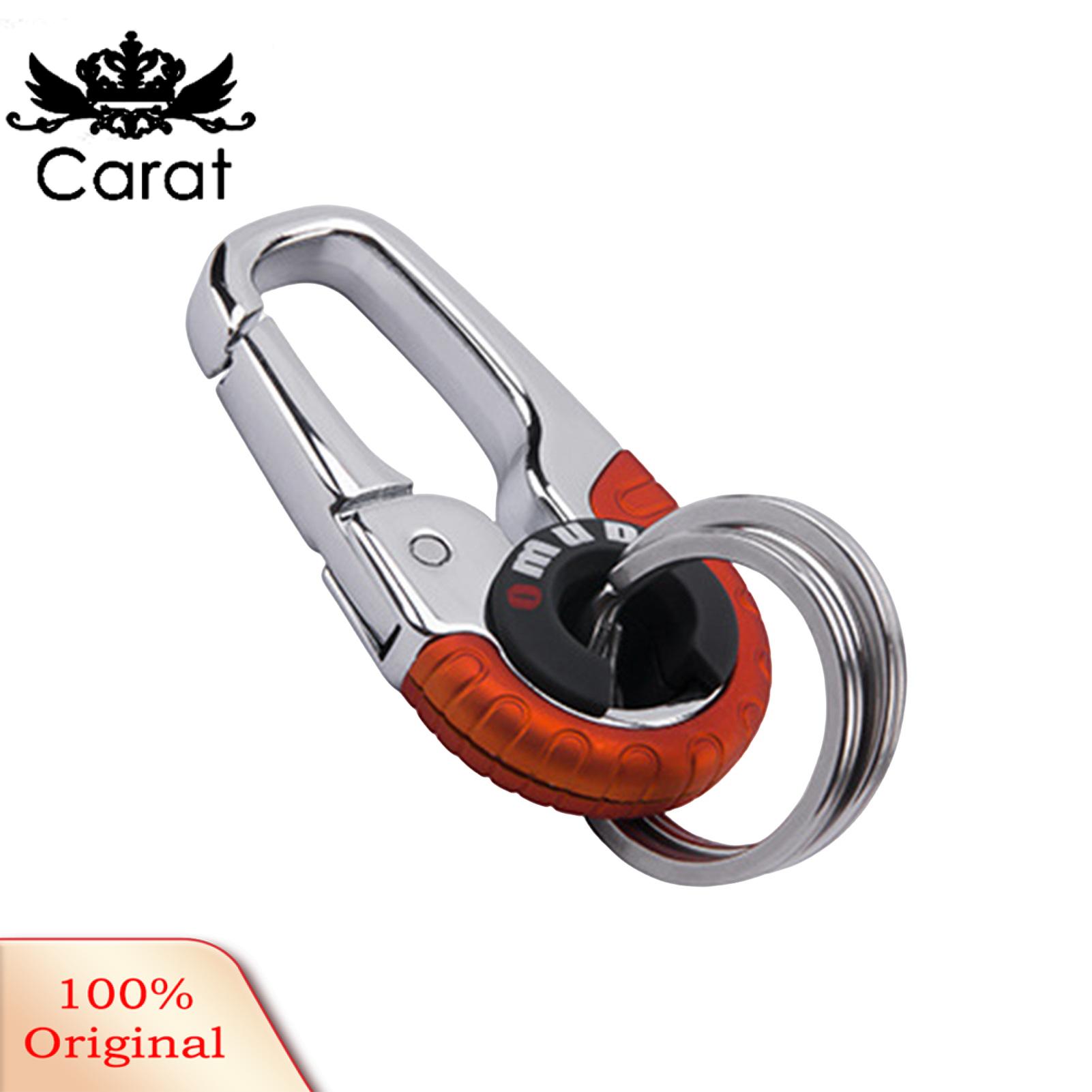 Carat Zinc Alloy Keychain Premium Zinc Alloy Car Keychain with Rotating Fixed Ring Anti-corrosion Key Holder for Car Interior Stylish Durable Key Organizer for Strong Keychain