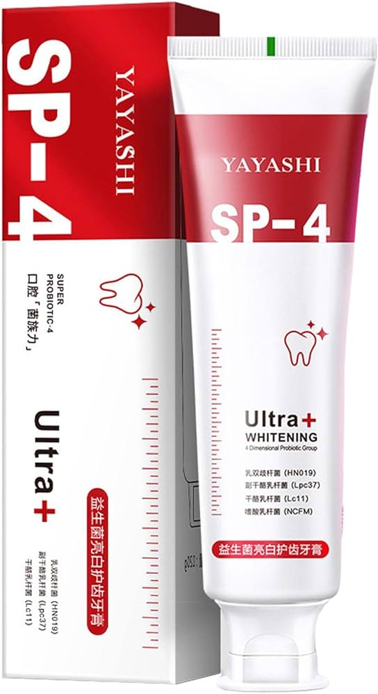 Yayashi sip-4 Probiotic Toothpaste freshen breath maintain oral health whiten teeth Stain Removing Sip-4 Toothpaste Teeth Cleaner Plaque Remove. 
