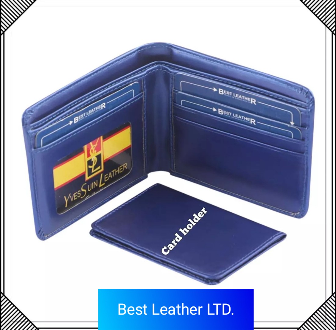 Sky Blue Artificial Leather Wallet For Men - Wallet