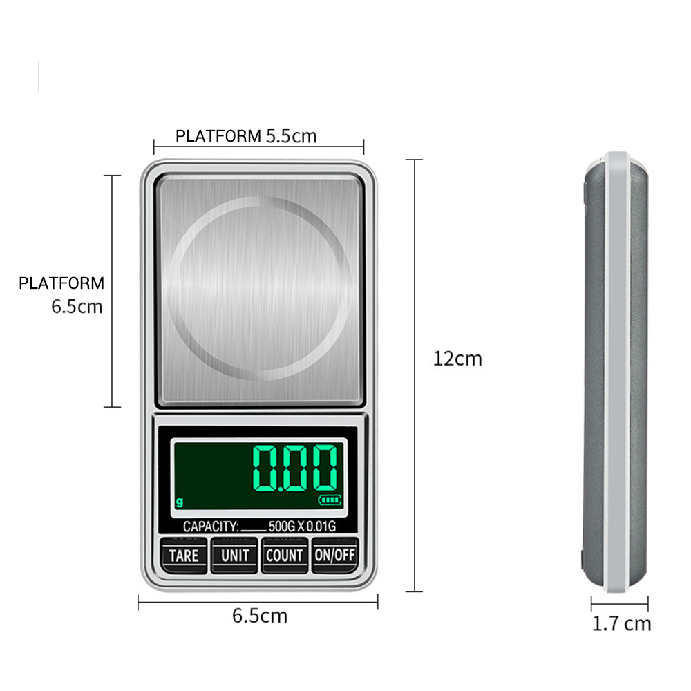 KOGEEK Portable Digital Scale Gold Scale Mini Pocket Digital Scale Professional Accurate Electronic Scale Precision 500g/0.1g DH-938C. 