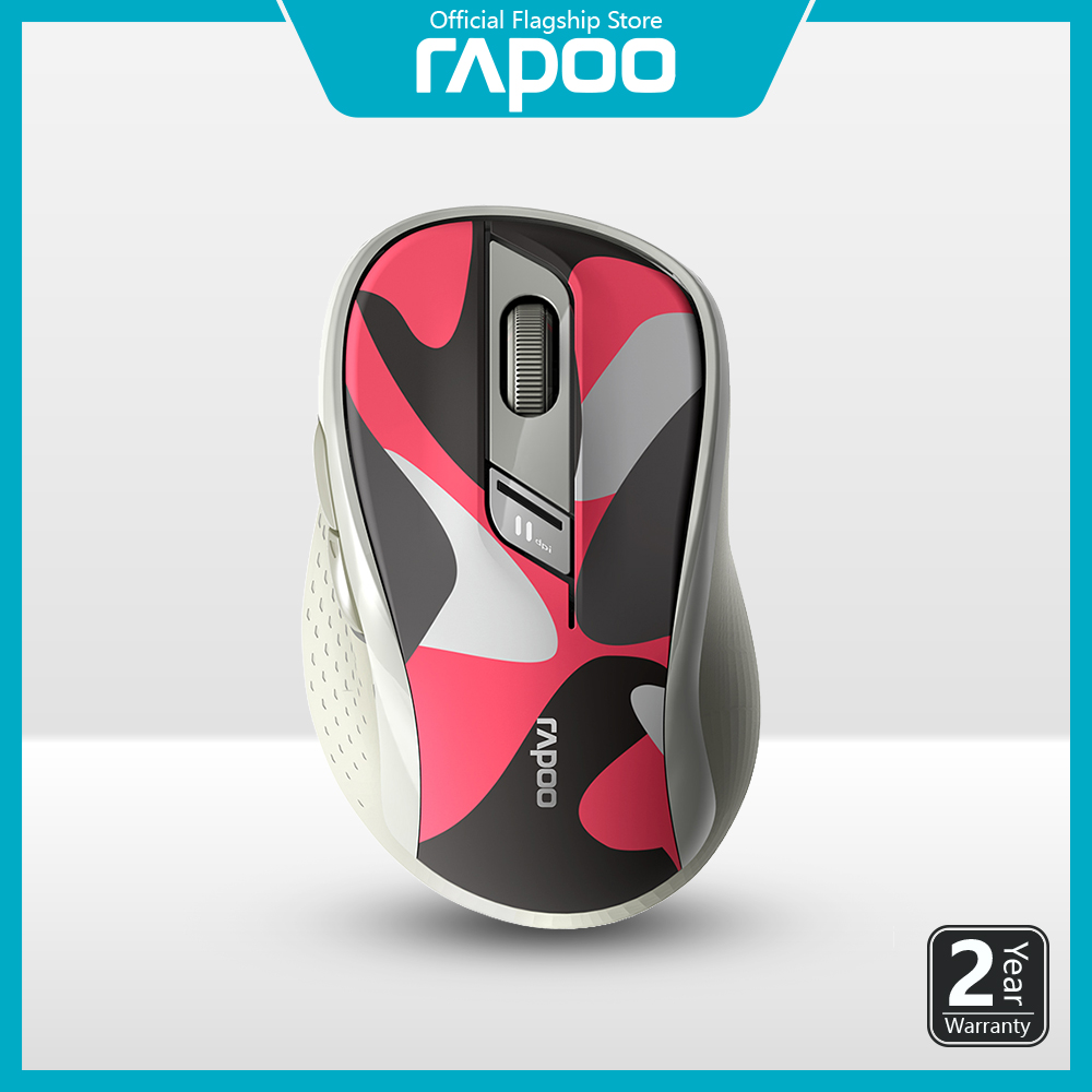 Rapoo M500 Slient Multi-mode Wireless Mouse with 3 wireless connection modes Adjustable 1600DPI Silent click Up to 12 months battery life