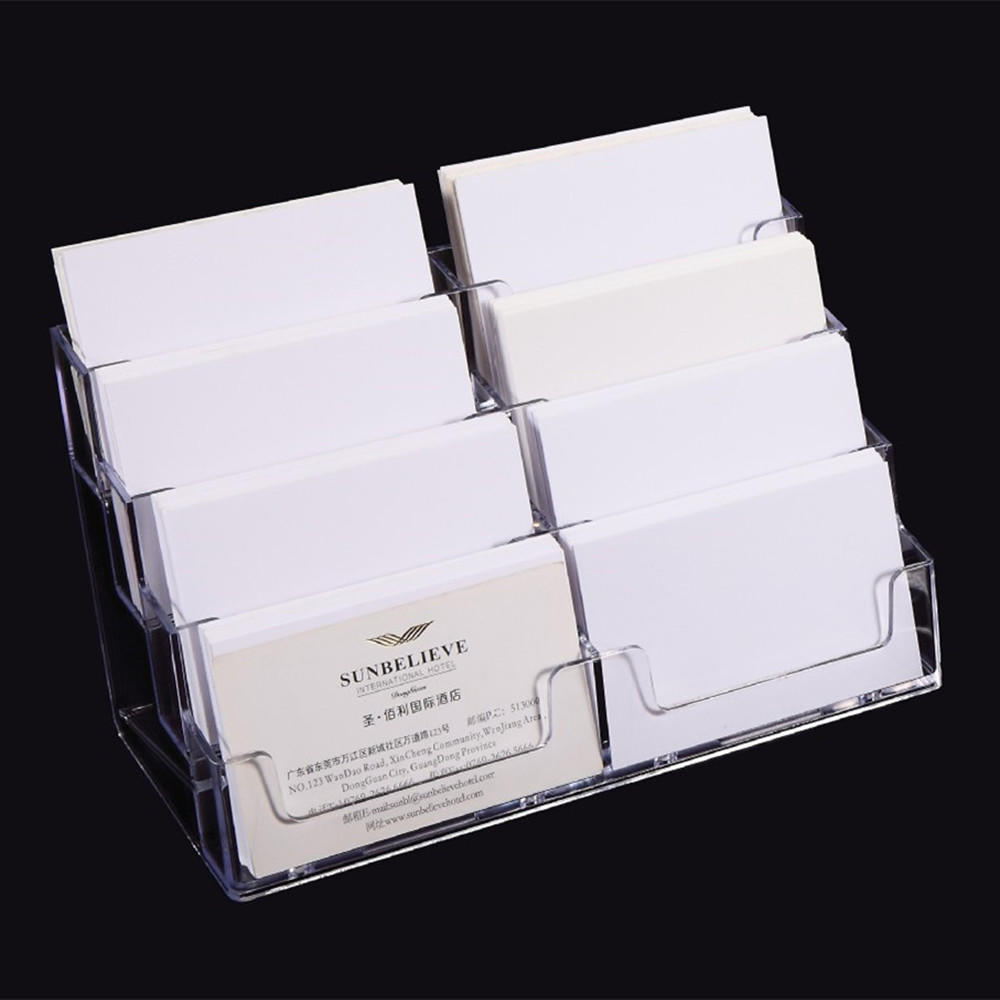 Brochure Display Holder Pamphlet Display Stand Desk Business Card Holder Multi-layer Card Organizer Office Card Display. 