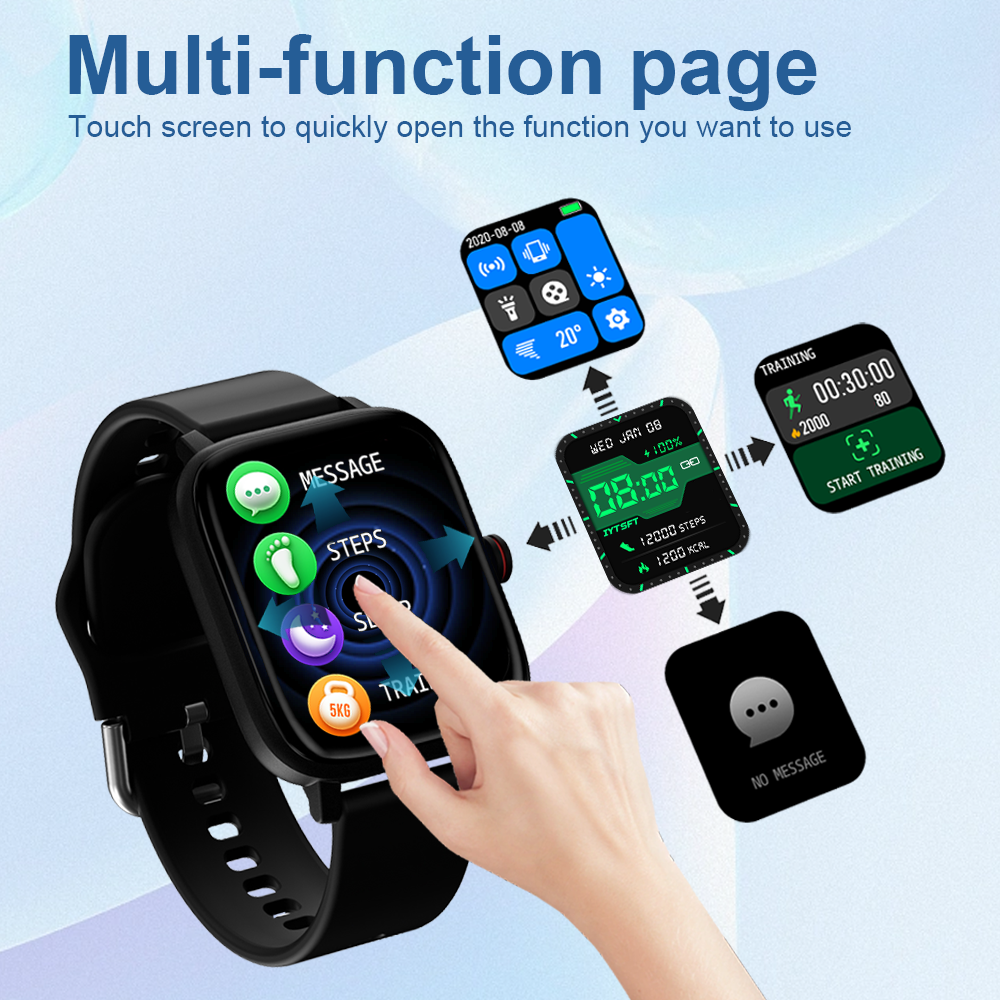 Smart Watch i13 Touch Screen Smart Bluetooth Call Message Push Heart Rate Sleep Monitor IP68 Waterproof Fitness Sports Watch. 