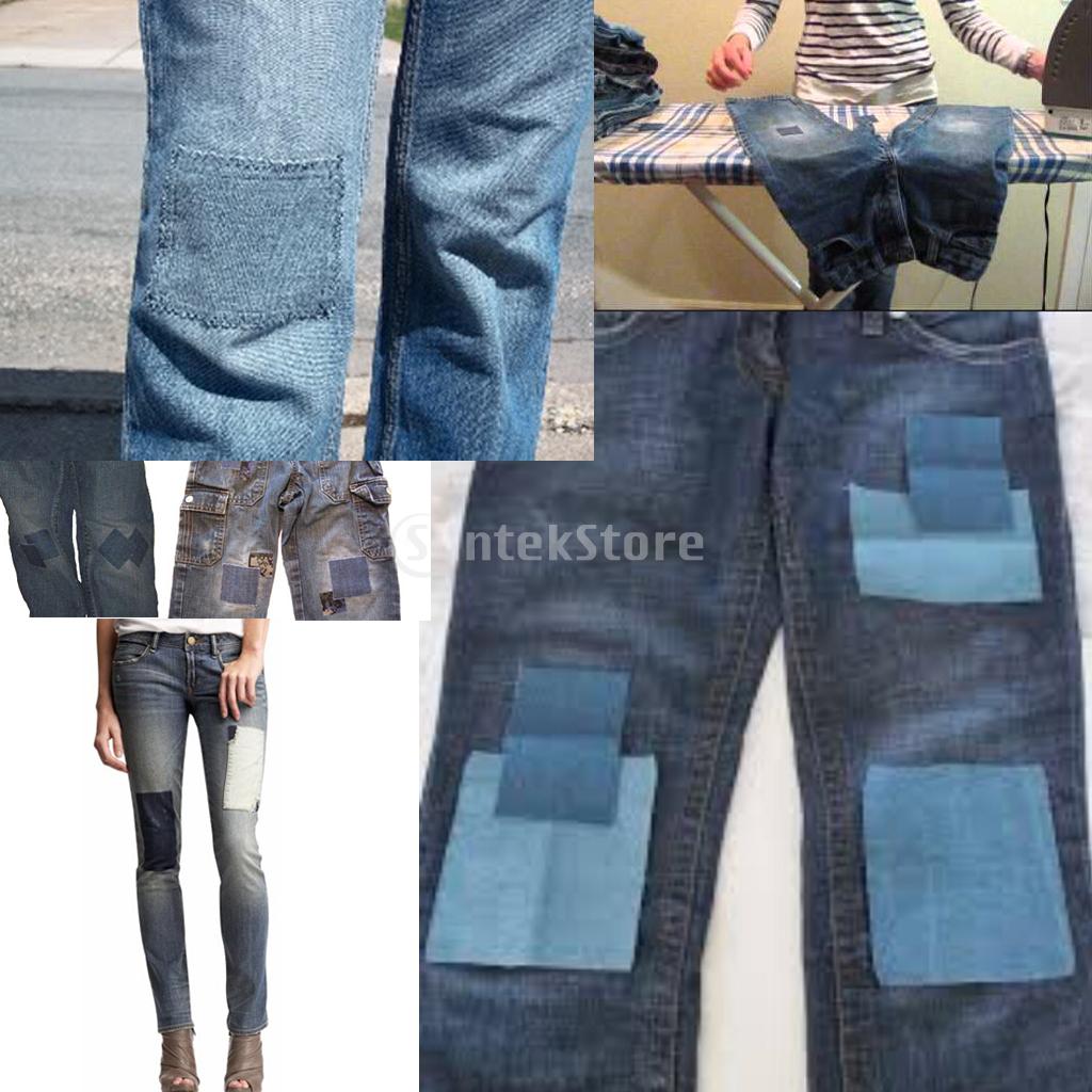 6pcs/Pack Denim Sewing Fabric Patches 