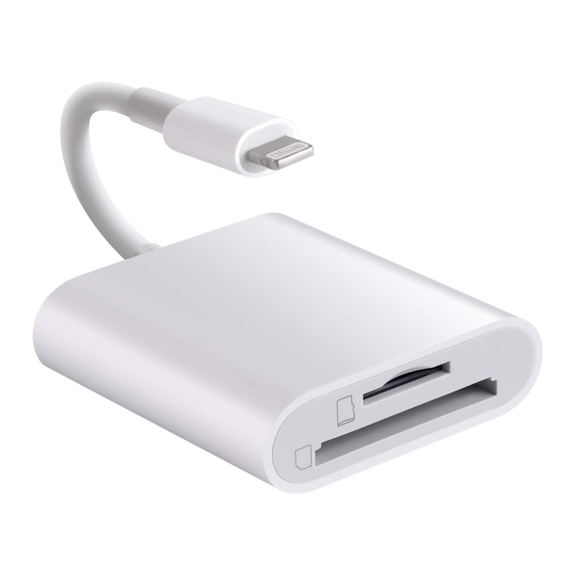 SD Card reader for iPhone iPad,Lightning to Micro SD / TF Memory Card Trail Game Camera Viewer Adapter for iPhone XS/Max/XR/X/8 Plus/8/7 Plus/7/6s/6Plus/5s iPad Mini/Air/Pro ,Plug & Play,No App Required. 