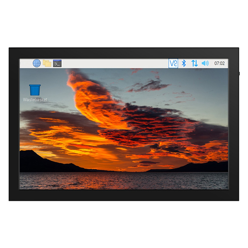10.1 Inch Touch Screen LCD Display with Metal Case Parts Accessories for 3B+/4B Nano PC EU Plug. 