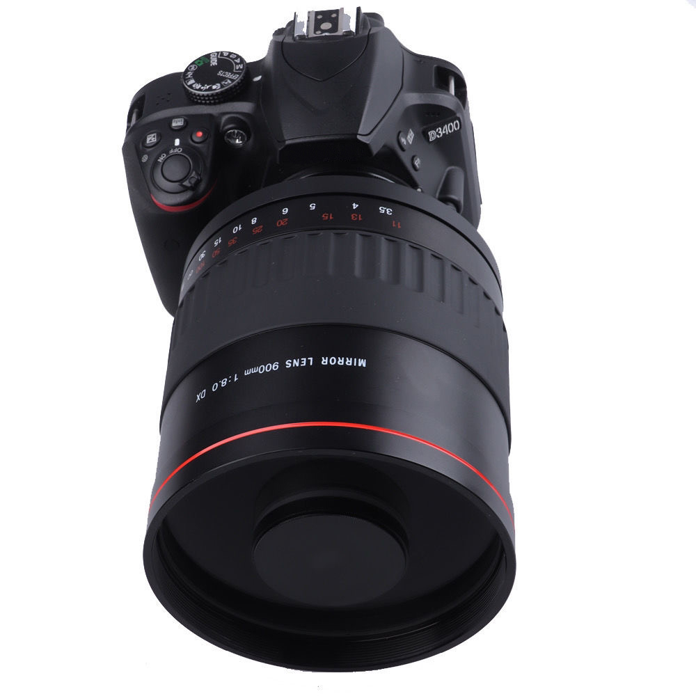 Lightdow 900mm F8.0 Telephoto Mirror Lens Camera Lens for Canon Eos Rebel T2i 50D 40D 850D 800D 600D 4000D 2000D 1300D 1200D. 