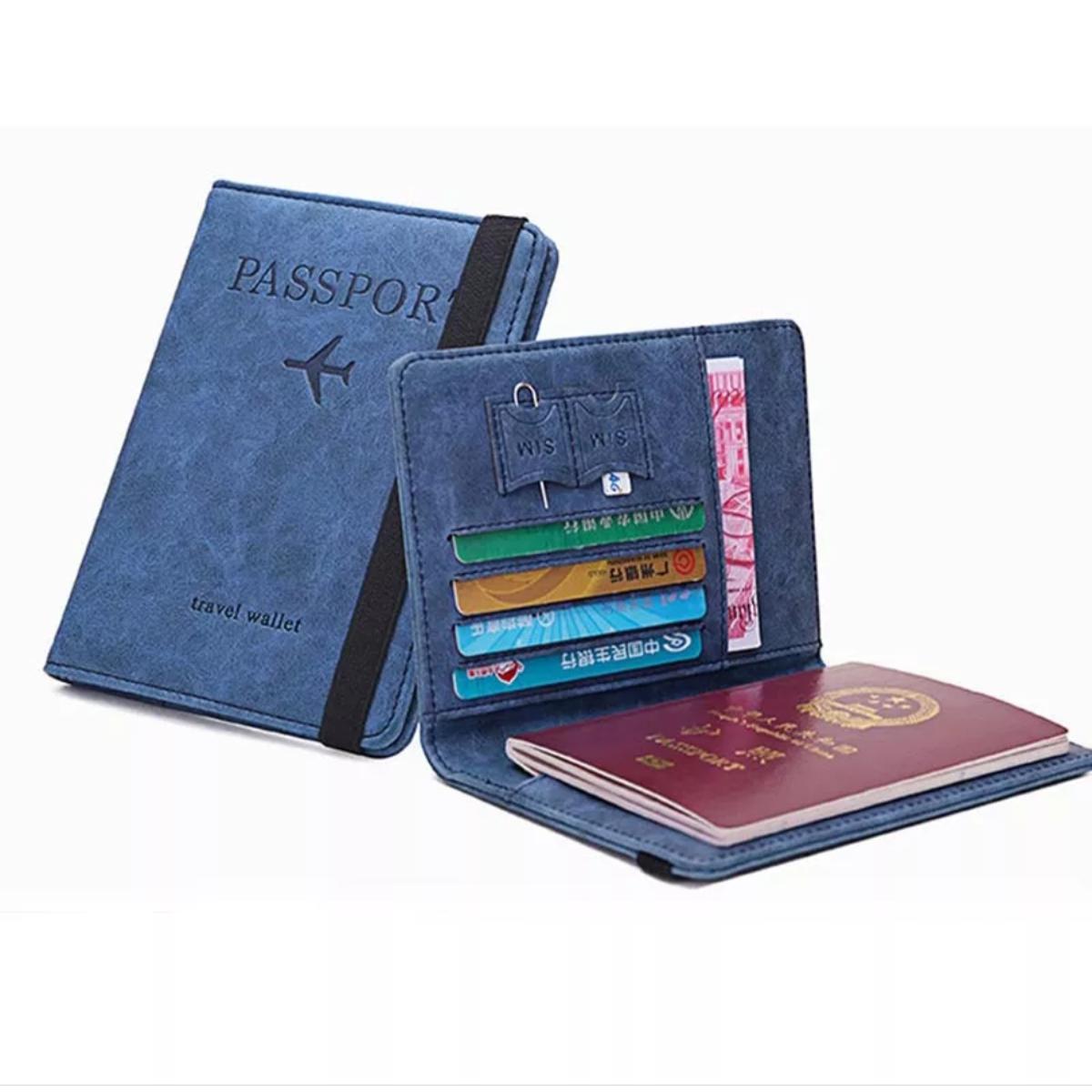 Airelle Digital Goods Multi-Function Credit Card Holder Leather Document Package Passporrt Holder Passporrt Bag Wallet Travel Cover Case - Passport Cover