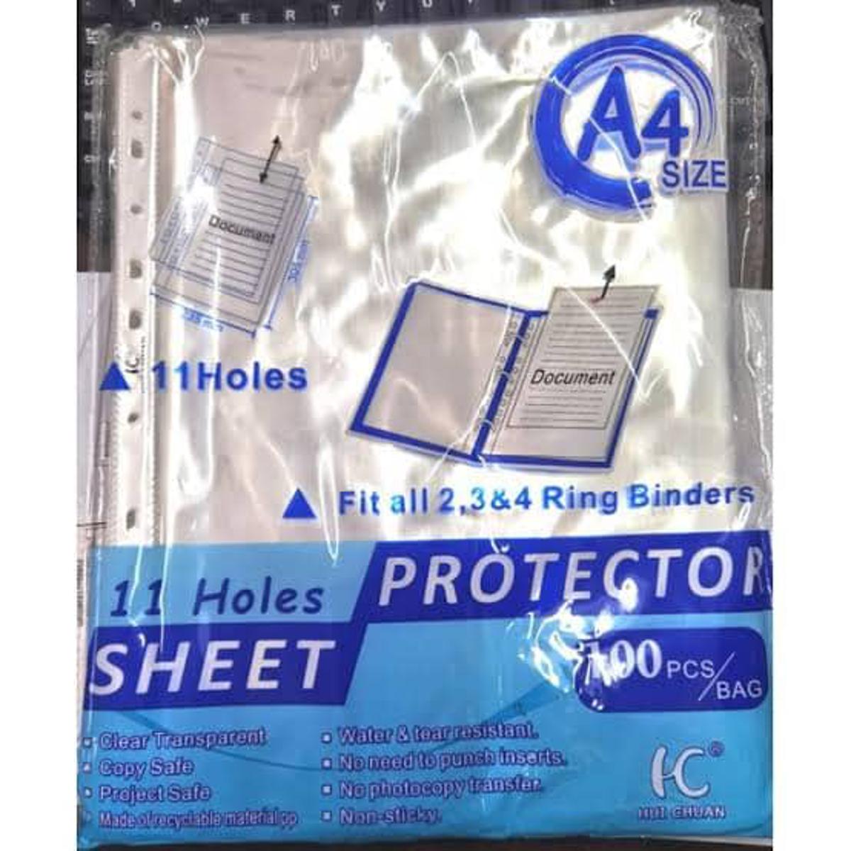 Document Protector Sheet A4 Size 11 holes -50Pcs/100Pcs
