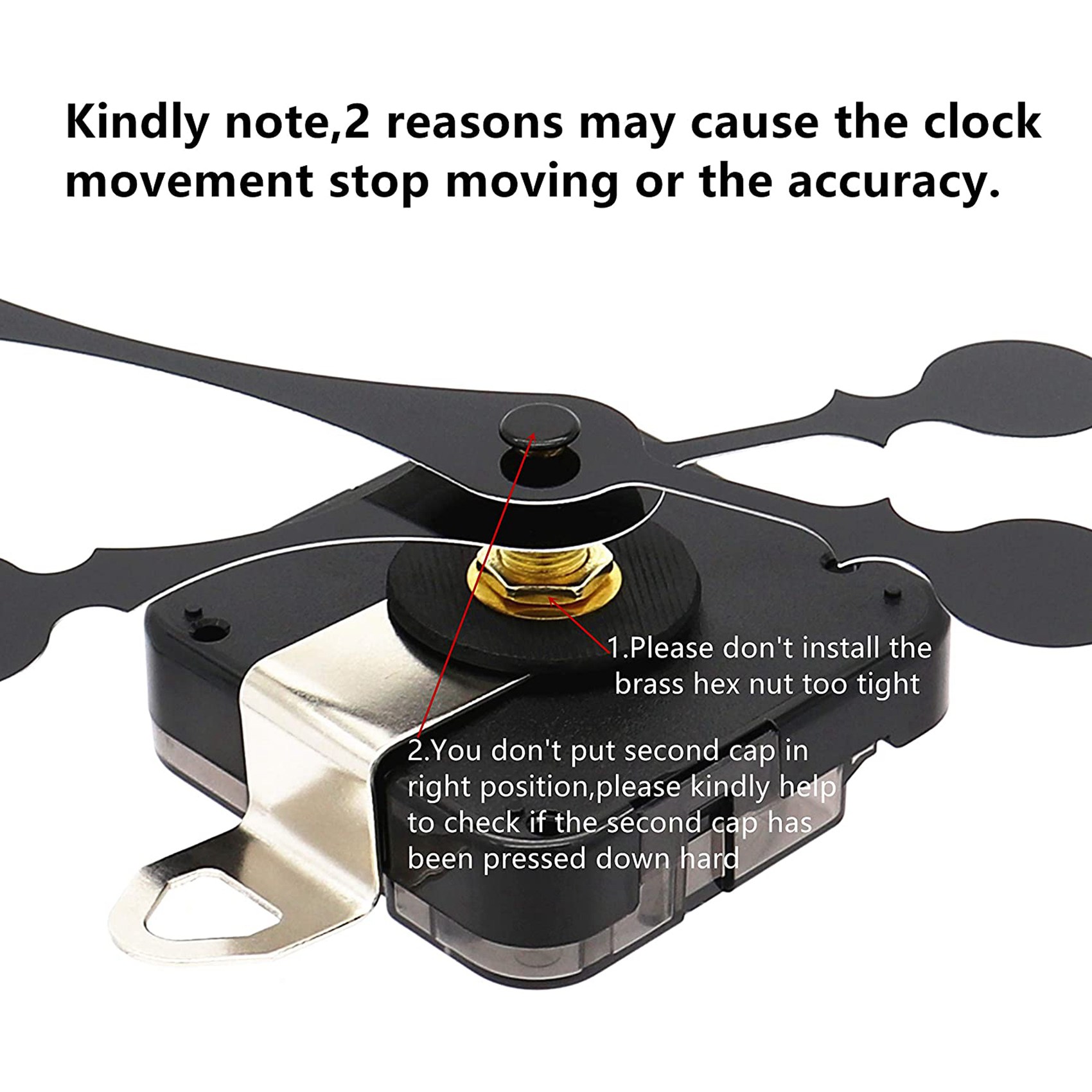16mm Quartz DIY Wall Clock Motor Kit Movement Mechanism Big Spade Clock Parts Repair Replacement Movement.