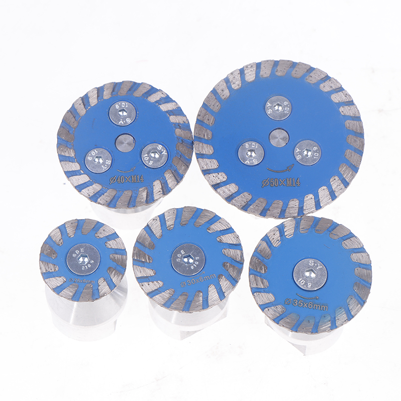 Mini Diamond Saw BIade M14 Thread With RemovabIe FIange Turbo Cutting Disc For Granite Marble Stone Concrete Cutting Tool Demoo