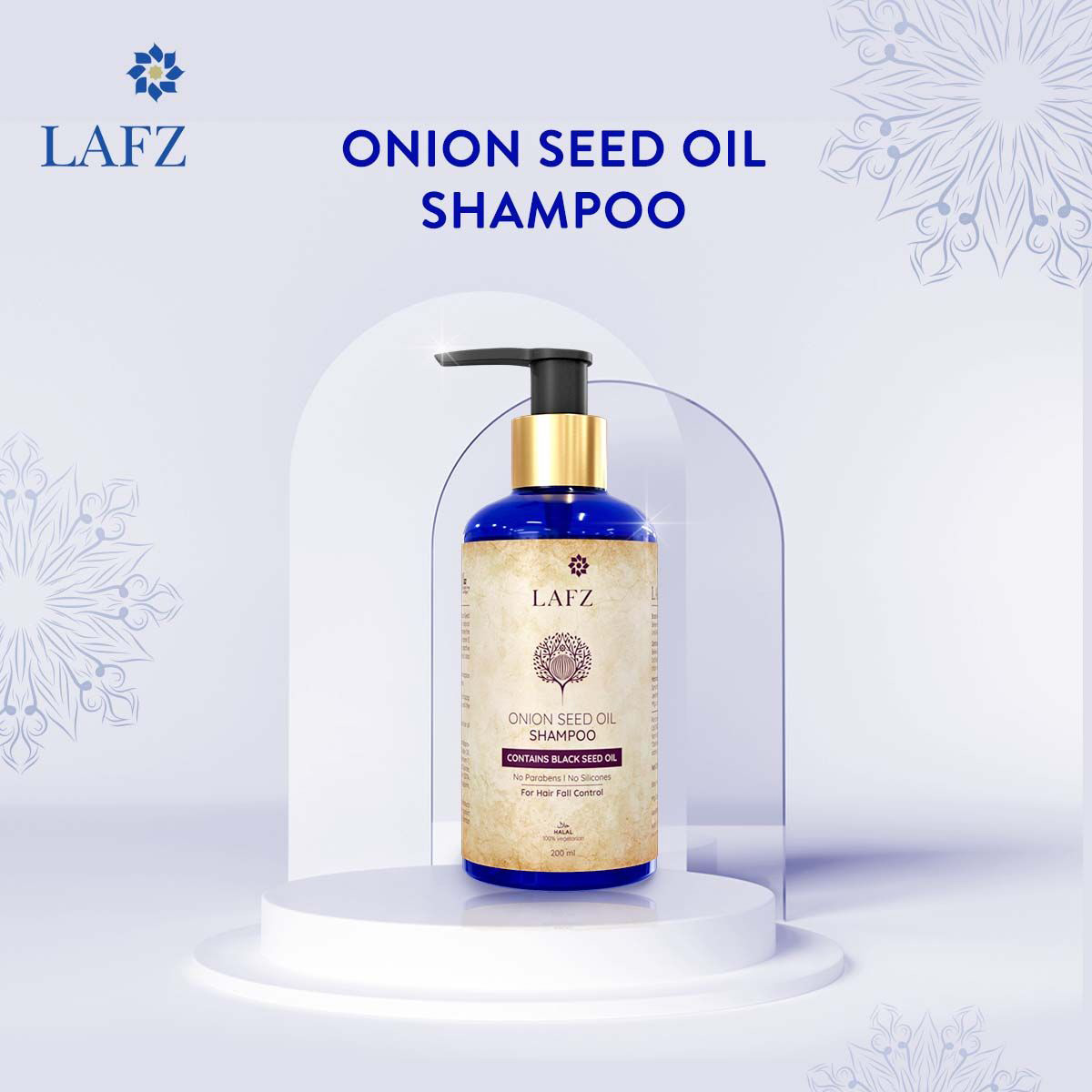 Lafz Shampoo (200ml) - Onion Seed Oil. 