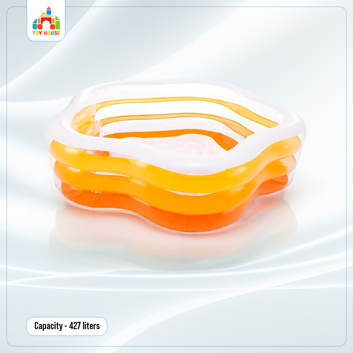 Intex Large Pentagonal Inflatable Family Pool 56495NP- 185x180x53 CM (427 Liters)