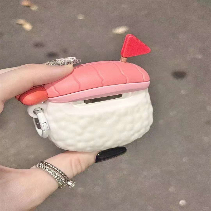 Cartoon cute 3D sushi puppy personalized case for airpods 1 2 airpod 3 Pro AirPods Pro2 girly soft cover. 