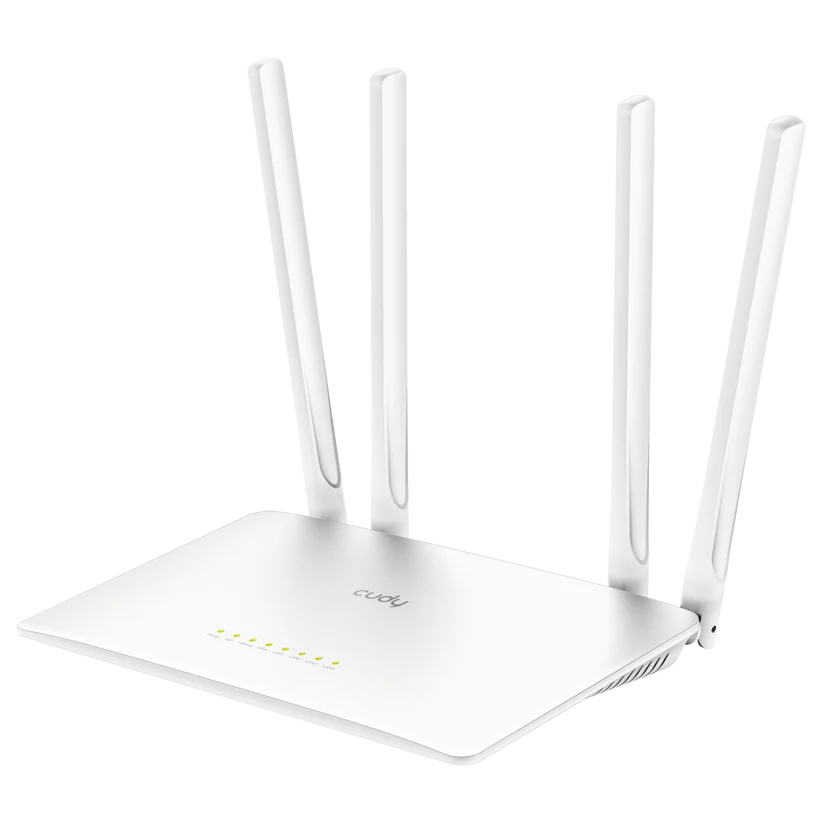 Cudy AC1200 WR1200 High-Speed Dual Band WiFi Router | 4 LAN Ports & MU-MIMO for Enhanced Performance. 