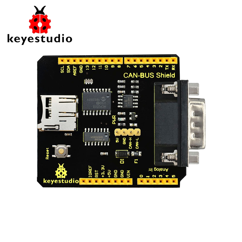 【Mary DAI Store】2019New Keyestudio CAN-BUS Shield MCP2515  chip With SD Socket  For Arduino UNO R3/Gift Box. 