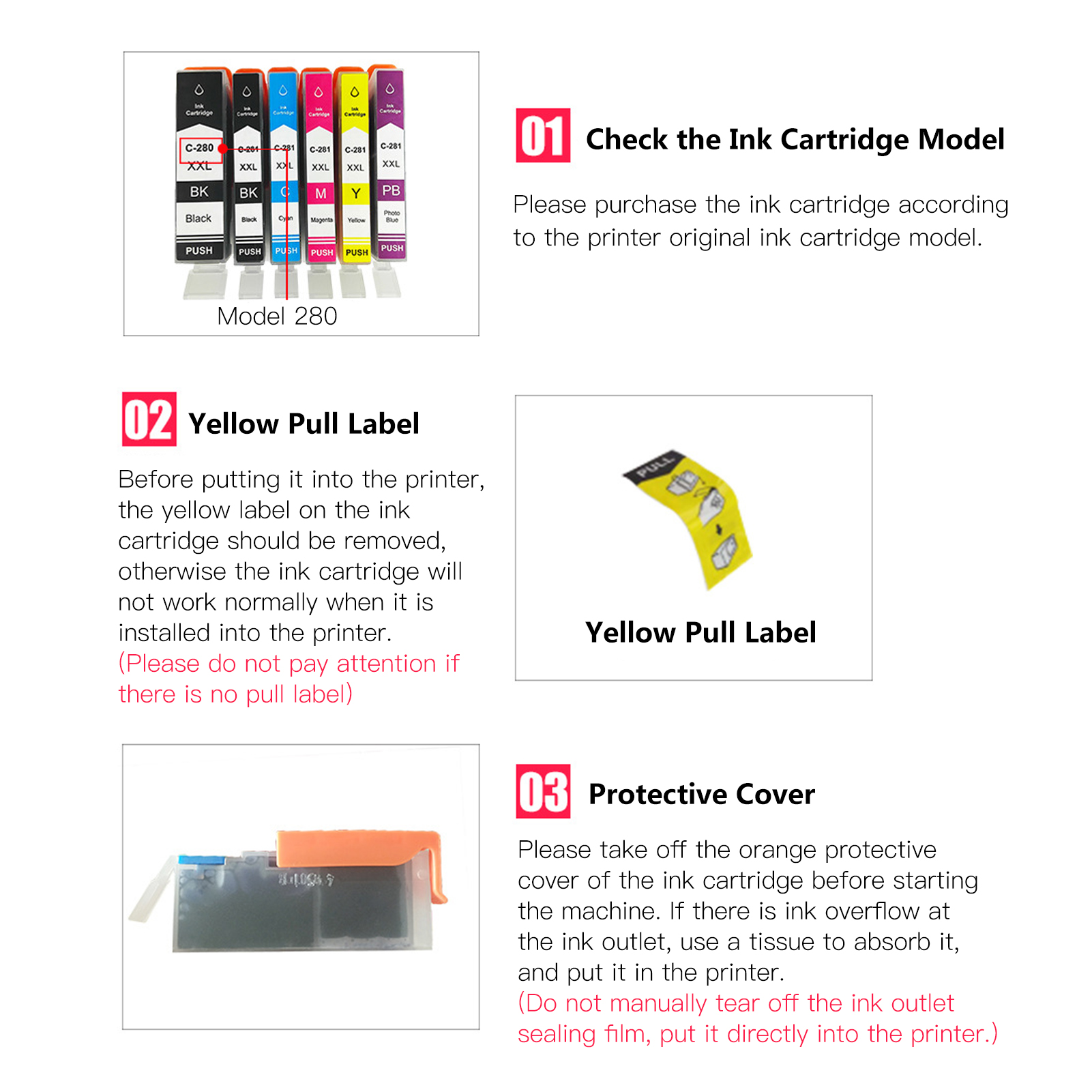 【Heartbeat Girl Store】(New) compatible ink cartridge replacement for Canon PGI-280XXL CLI-281XXL PGI 280 Cai 281 compatible with Canon Pixma tr7520 tr8520 ts6120 ts8120 ts702 ts6220 ts8220 ts9120 ts9520 ts9521c printer, 1 pack. 