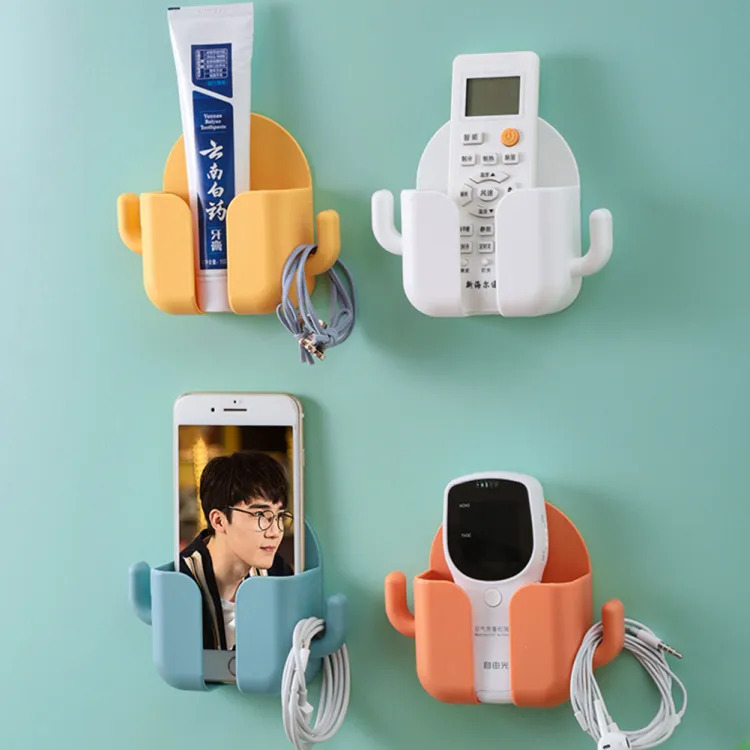 Multi-function Wall Mounted Organizer Holder, Storage Box, Remote Control, Mobile Phone Plug. 