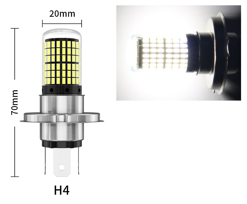 LED Headlight Kit Auto Bulbs Front Fog Light Lamp For Bike Motorcycle