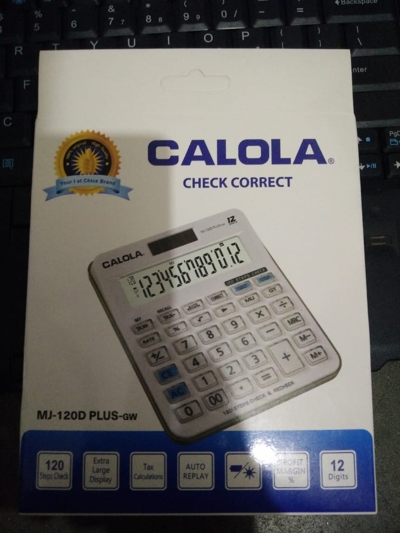 Calculator CALOLA MJ-120D Plus 12Digit - White Color. 
