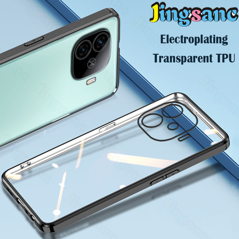 For VIVO IQOO Z9 5G/iQOO Z9 Turbo Phone Case Soft Silicone TPU Electroplating Clear Lens Protection Back Cover A26-1