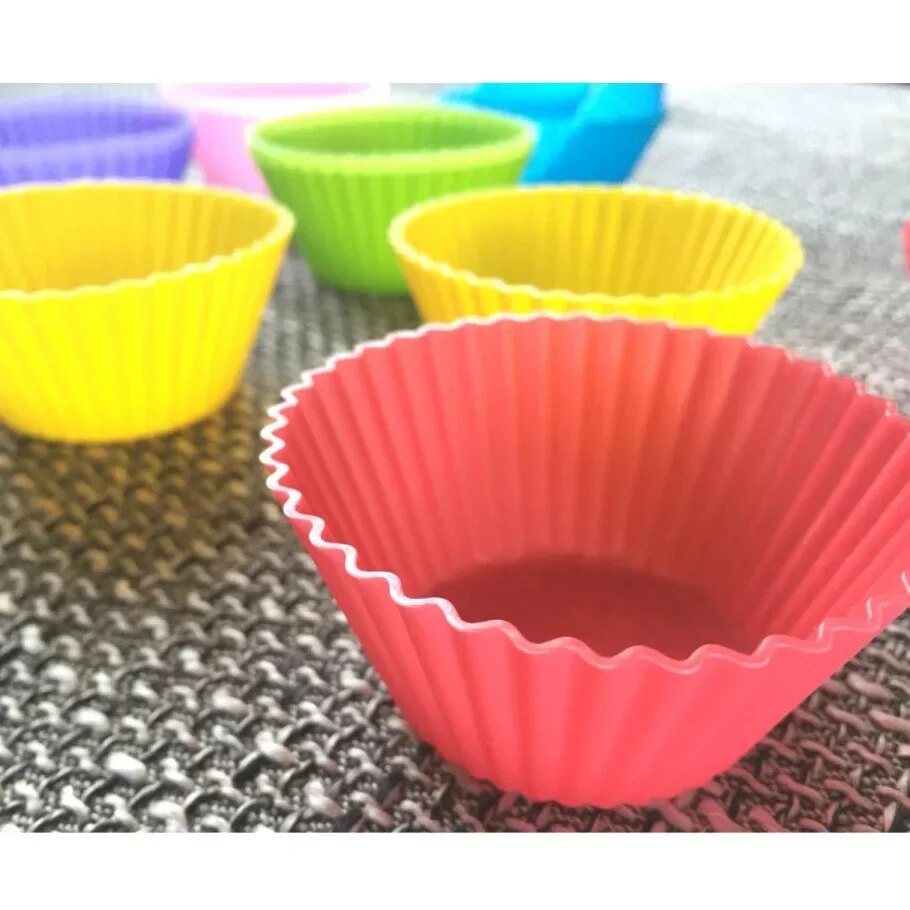 Upors 12pcs Silicone Mold Heart Cupcake Soap Silicone Cake Mold Muffin Baking Mold Tools Bakery Pastry Tools Bakeware Kitchen. 