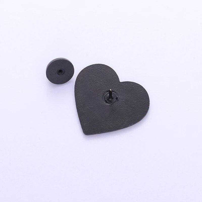 Pixel-Style Delta Rune Symbol Enamel Pin Game Black Love Heart Brooch Role Pin Lapel Backpack Badge For Playing Game Player. 