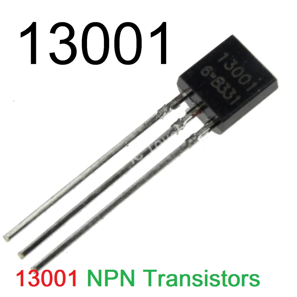 5Pcs MJE13001 E13001 13001 Transistor NPN 600V 0.2A Electronic Power Transistor NPN Plastic Encapsulate Triode Transistor TO-92 Package. 