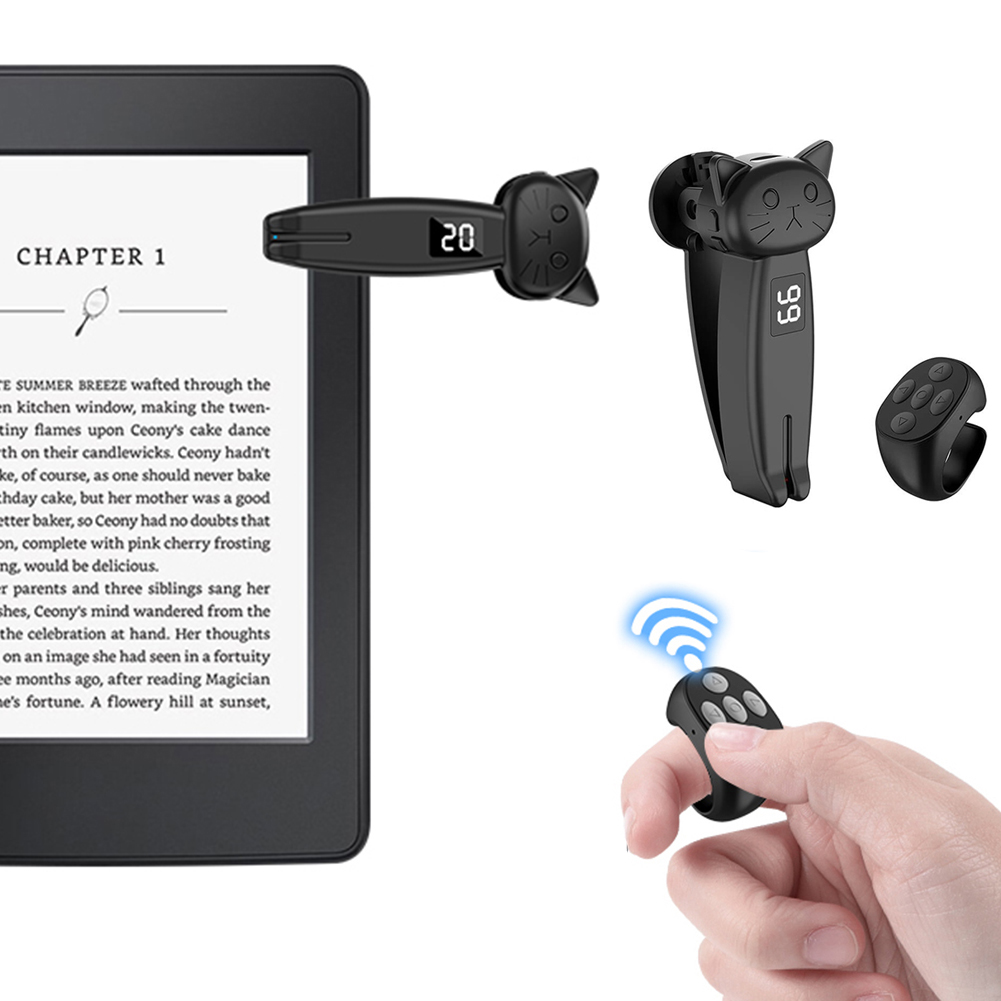Remote Control Page Turner for Kindle Paperwhite Bluetooth-Compatible5.3 Smart Phone Screen Auto Clicker for Gaming Live