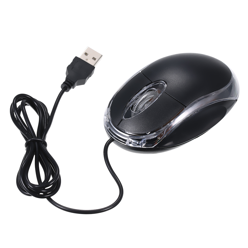 HXSJ Wired Mouse 800Dpi Optical M-ini Portable Mobile Mouse With Usb Port 3 Buttons For Pc Lapt-op Deskt-op Fit For Left/Right Hand. 