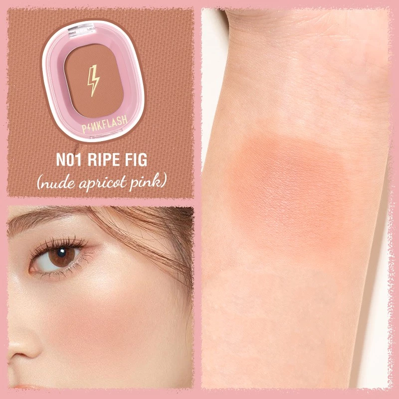 PinkFlash OhMyHoney Naturally Pigmented Blusher Highlight Contour Face Makeup Soft Powder Blush. 