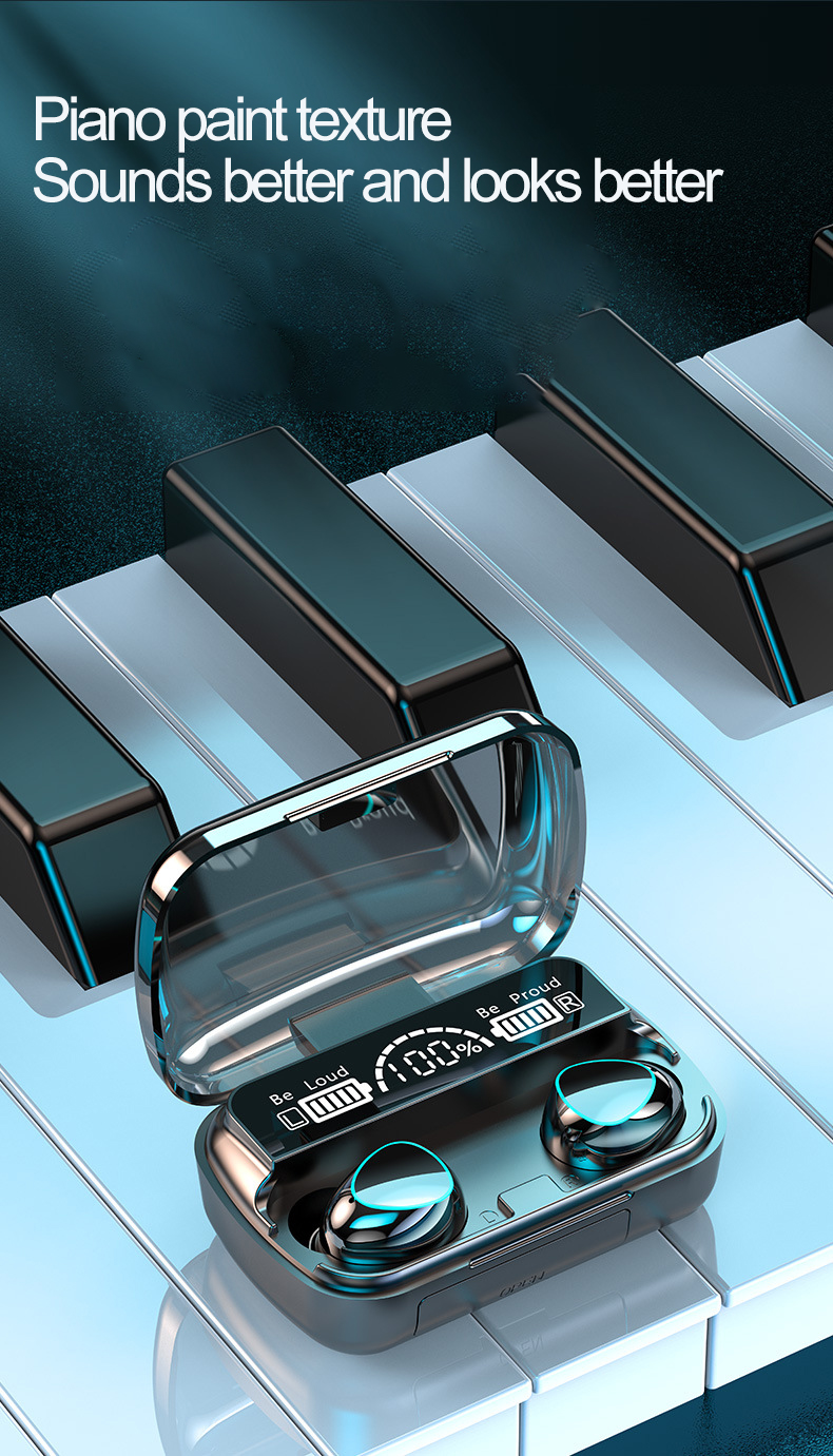 Mocho M10 TWS Earbuds 2500mAh Charging Box Bluetooth-compatible Stereo Waterproof. 