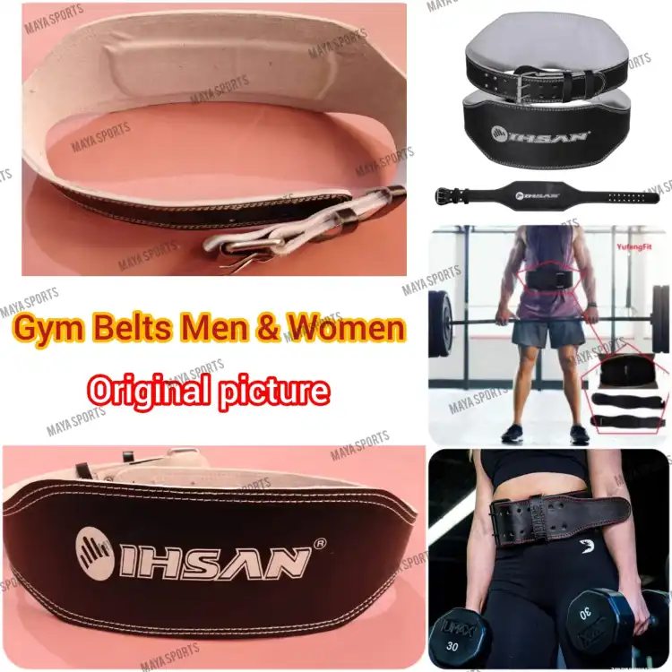  Leather Weight Lifting Belt for Men and Women, Gym