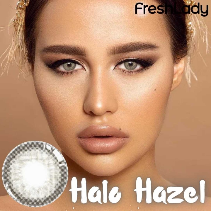 New Freshlady Halo Hazel Color Contact Lens With Regular Kit Box For Men & Women/Unisex.New Fashion Eye Exclusive. Freshlady Angelic Glow Series. #halo.hazel. 